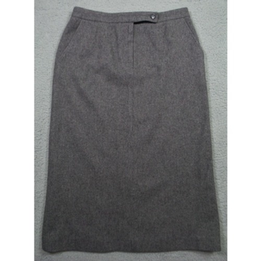 Classiques Entier Skirt Womens Size 10 Gray Pencil Skirt Wool Blend Lined